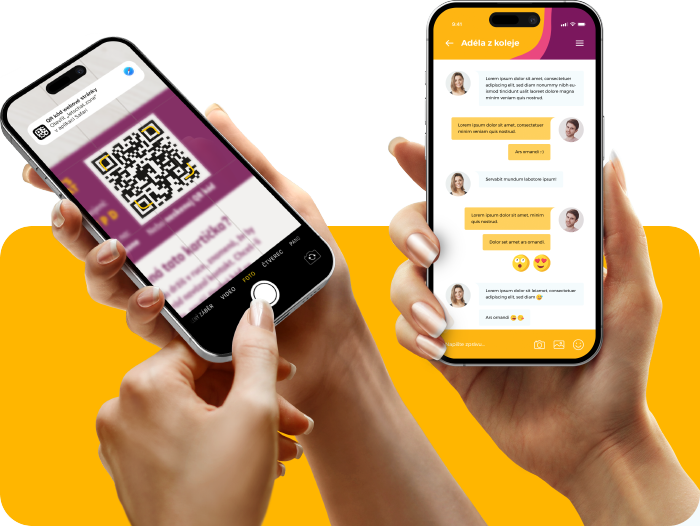 Let’sChat funguje i bez registrace, což umožňuje okamžitý vstup do konverzace pouze pomocí QR kódu z Let’sChatky. Celý koncept je navržen tak, aby minimalizoval vstupní bariéry pro komunikaci a zároveň umožnil uživatelům zachovat určitou míru soukromí. A to vše při zachování elementární bezpečnosti.